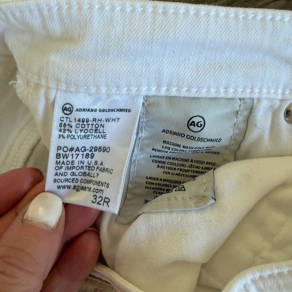 AG Jeans •• Adriano Goldschmied, Middi Ankle, Frayed Hem Mid Rise Legging Ankle - Picture 4 of 6